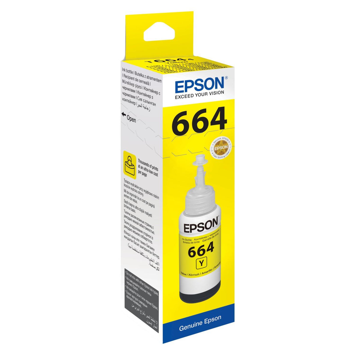 Epson 664 (T664) Orijinal Mürekkep Seti 4 Renk (Siyah, Mavi, Kırmızı, Sarı) - Yüksek Kapasiteli