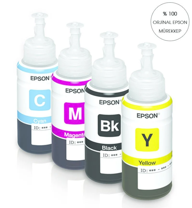 Epson 664 (T664) Orijinal Mürekkep Seti 4 Renk (Siyah, Mavi, Kırmızı, Sarı) - Yüksek Kapasiteli