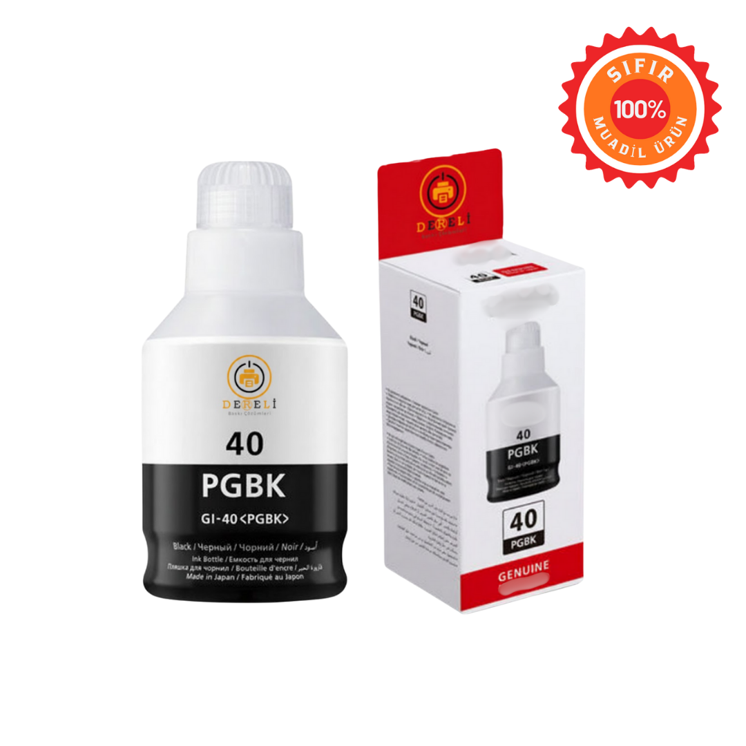 Canon GI-40 Muadil Mürekkep Seti 4 Renk (Siyah, Mavi, Kırmızı, Sarı) - Yüksek Kapasiteli