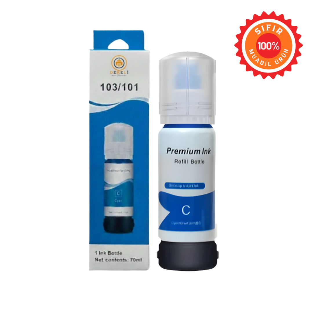 Epson 103 Muadil Mürekkep Seti 4 Renk (Siyah, Mavi, Kırmızı, Sarı) - Yüksek Kapasiteli