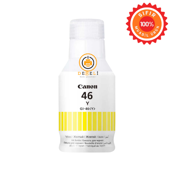 Canon GI-46 Muadil Mürekkep Seti 4 Renk (Siyah, Mavi, Kırmızı, Sarı) - Yüksek Kapasiteli