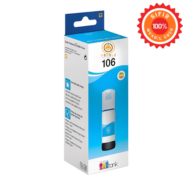Epson 105 / 106 Muadil Mürekkep Seti 4 Renk (Siyah, Mavi, Kırmızı, Sarı) - Yüksek Kapasiteli