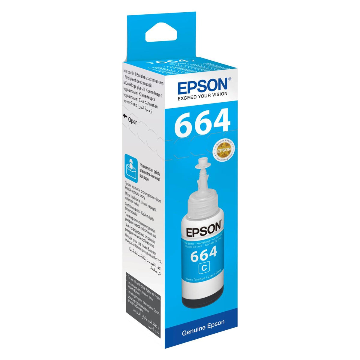 Epson 664 (T664) Orijinal Mürekkep Seti 4 Renk (Siyah, Mavi, Kırmızı, Sarı) - Yüksek Kapasiteli