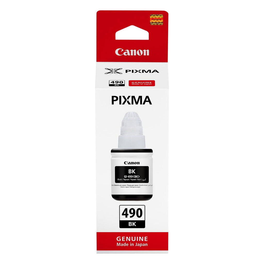 Canon GI-490 Orijinal Mürekkep Seti 4 Renk (Siyah, Mavi, Kırmızı, Sarı) - Yüksek Kapasiteli
