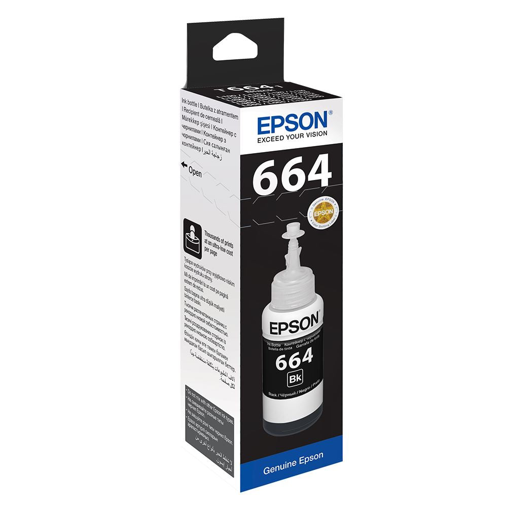 Epson 664 (T664) Orijinal Mürekkep Seti 4 Renk (Siyah, Mavi, Kırmızı, Sarı) - Yüksek Kapasiteli