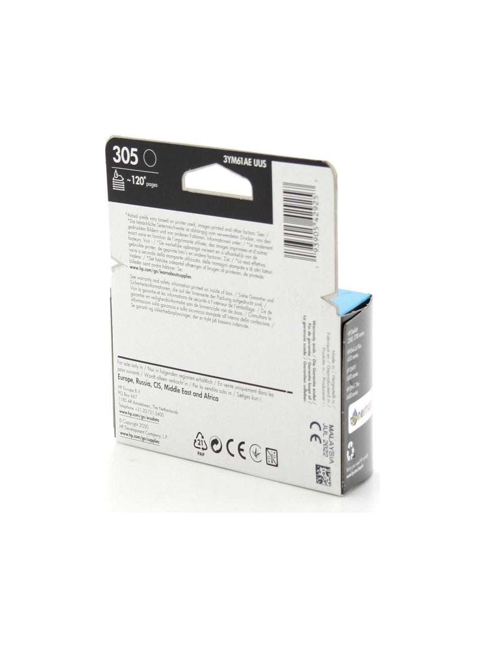 HP 305 Siyah Orijinal Kartuş Deskjet 2710 2720 4120 4130 Envy 6020 6420