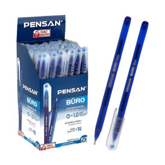 Pensan Büro 2270 Tükenmez Kalem 1.0 mm Mavi 50LI Paket